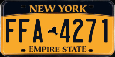 NY license plate FFA4271