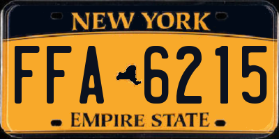NY license plate FFA6215