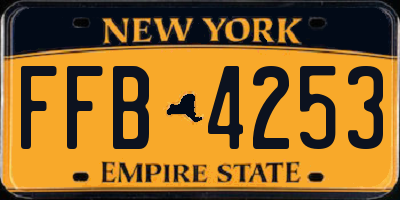 NY license plate FFB4253