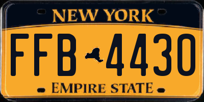 NY license plate FFB4430