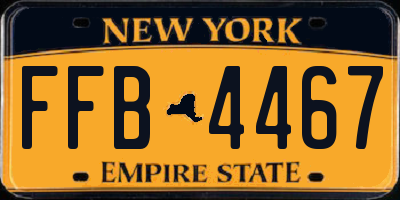 NY license plate FFB4467