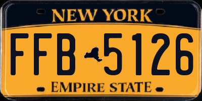 NY license plate FFB5126
