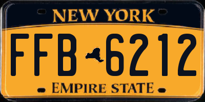 NY license plate FFB6212