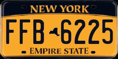 NY license plate FFB6225