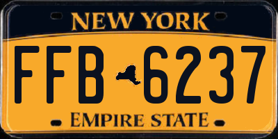 NY license plate FFB6237
