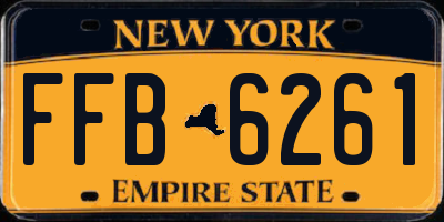 NY license plate FFB6261