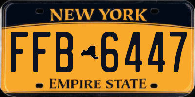 NY license plate FFB6447