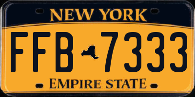 NY license plate FFB7333