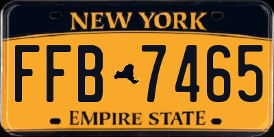 NY license plate FFB7465