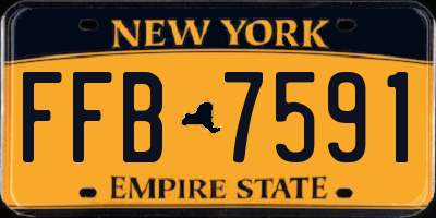 NY license plate FFB7591