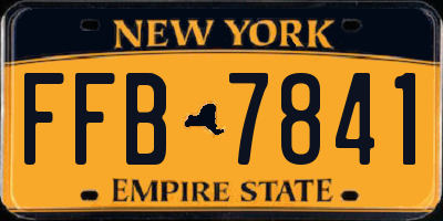 NY license plate FFB7841