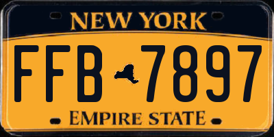 NY license plate FFB7897