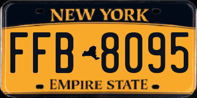 NY license plate FFB8095