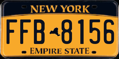 NY license plate FFB8156