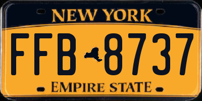 NY license plate FFB8737