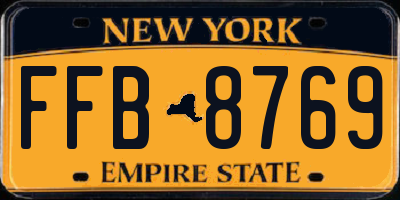 NY license plate FFB8769
