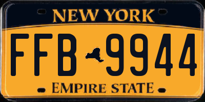 NY license plate FFB9944