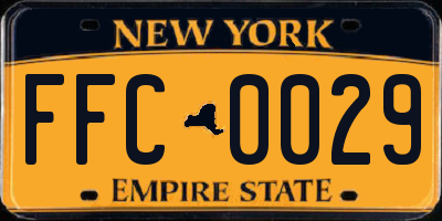 NY license plate FFC0029