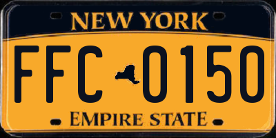 NY license plate FFC0150