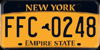 NY license plate FFC0248