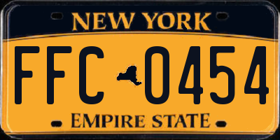 NY license plate FFC0454