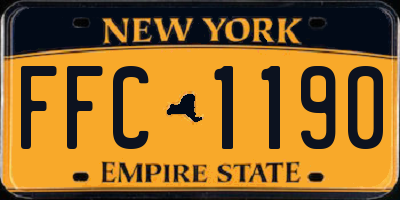NY license plate FFC1190