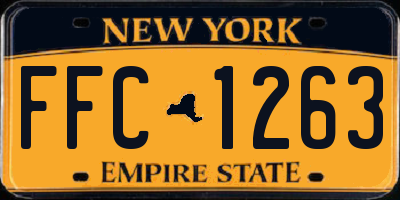 NY license plate FFC1263