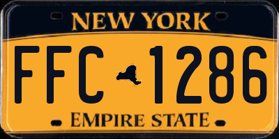 NY license plate FFC1286