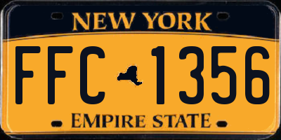 NY license plate FFC1356