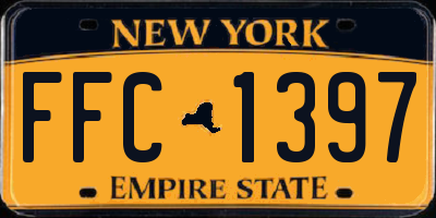 NY license plate FFC1397