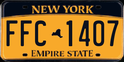 NY license plate FFC1407
