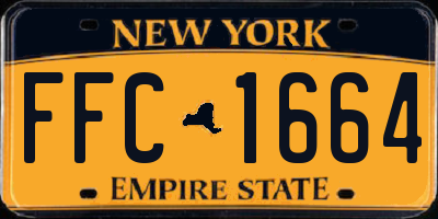 NY license plate FFC1664