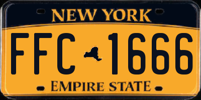NY license plate FFC1666