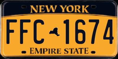 NY license plate FFC1674