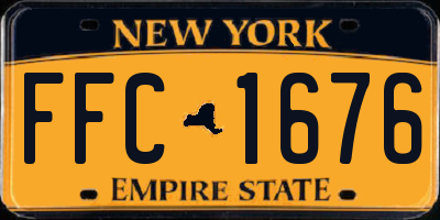 NY license plate FFC1676