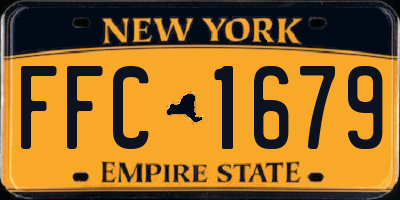 NY license plate FFC1679