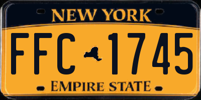 NY license plate FFC1745