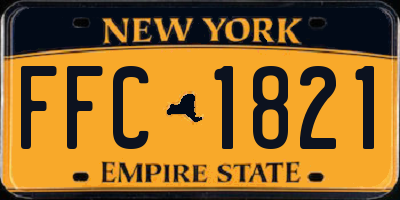 NY license plate FFC1821