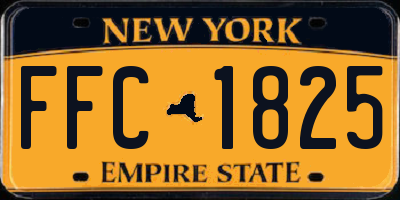 NY license plate FFC1825