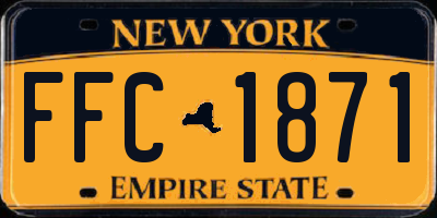 NY license plate FFC1871