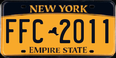 NY license plate FFC2011