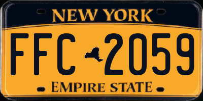 NY license plate FFC2059