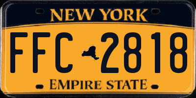 NY license plate FFC2818