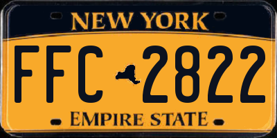 NY license plate FFC2822