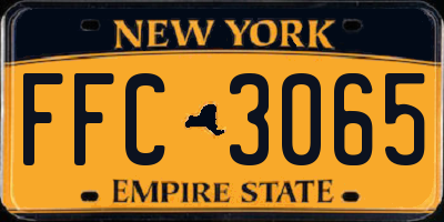 NY license plate FFC3065