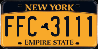 NY license plate FFC3111
