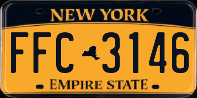 NY license plate FFC3146