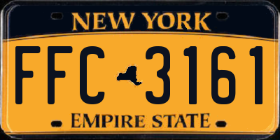 NY license plate FFC3161