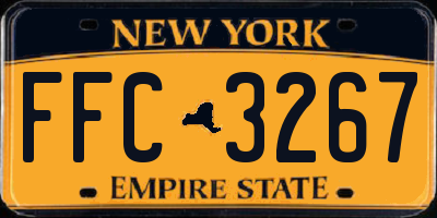 NY license plate FFC3267