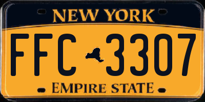 NY license plate FFC3307
